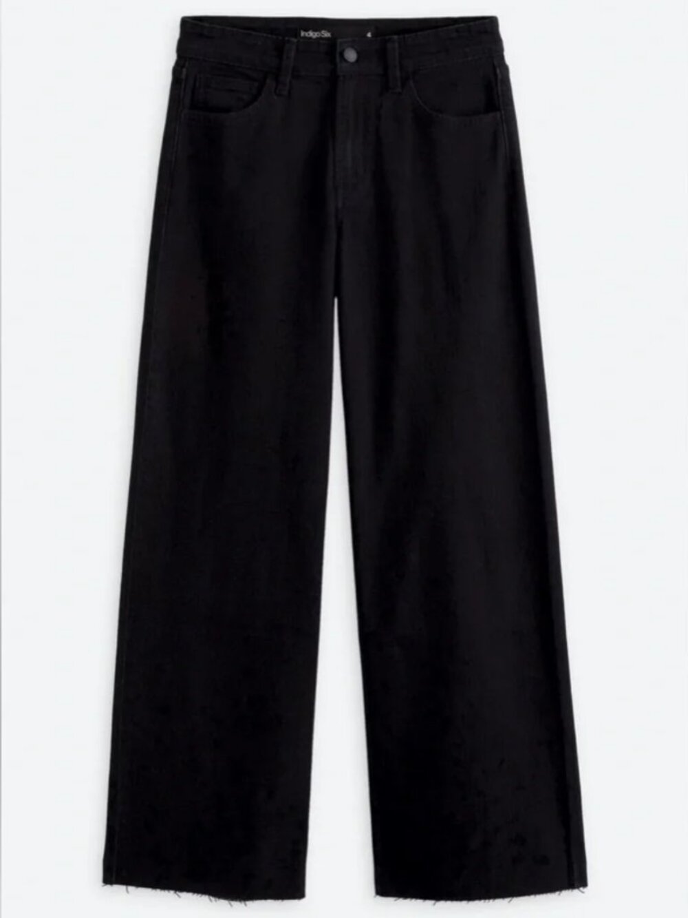 Indigo Six Scissor Cut Longer Length Slim Wide Jean - Size 8